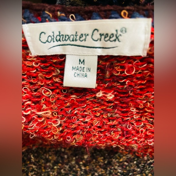 COLDWATER CREEK Multi pattern cardigan sweater - Picture 8 of 9